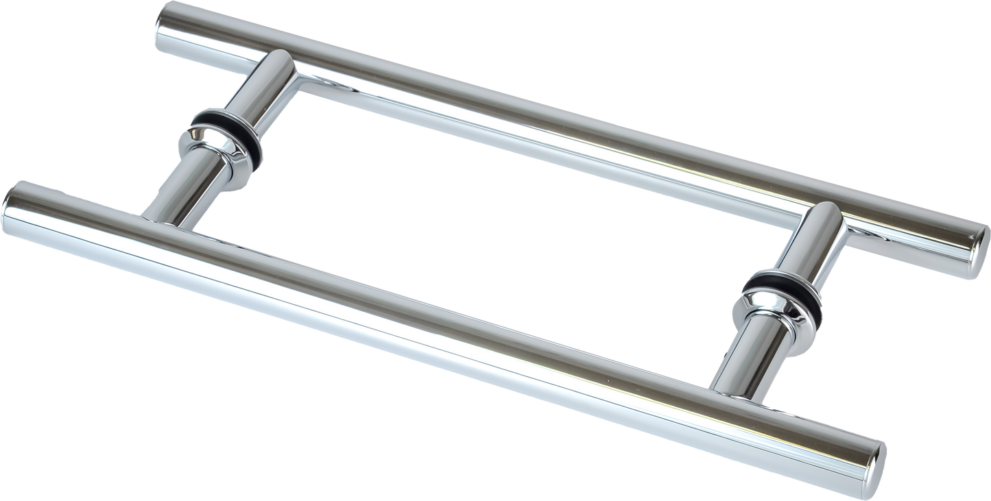 8" Ladder Pull Solid Brass Back to Back Handles - For Glass Shower Doors