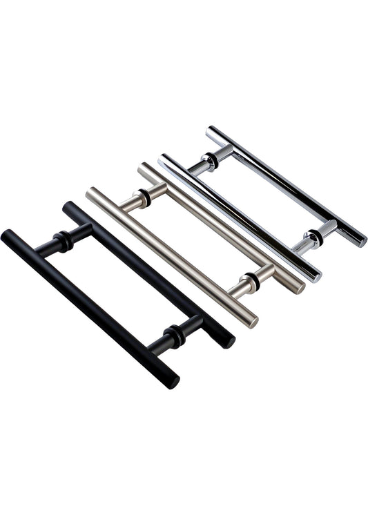 8" Ladder Pull Solid Brass Back to Back Handles - For Glass Shower Doors