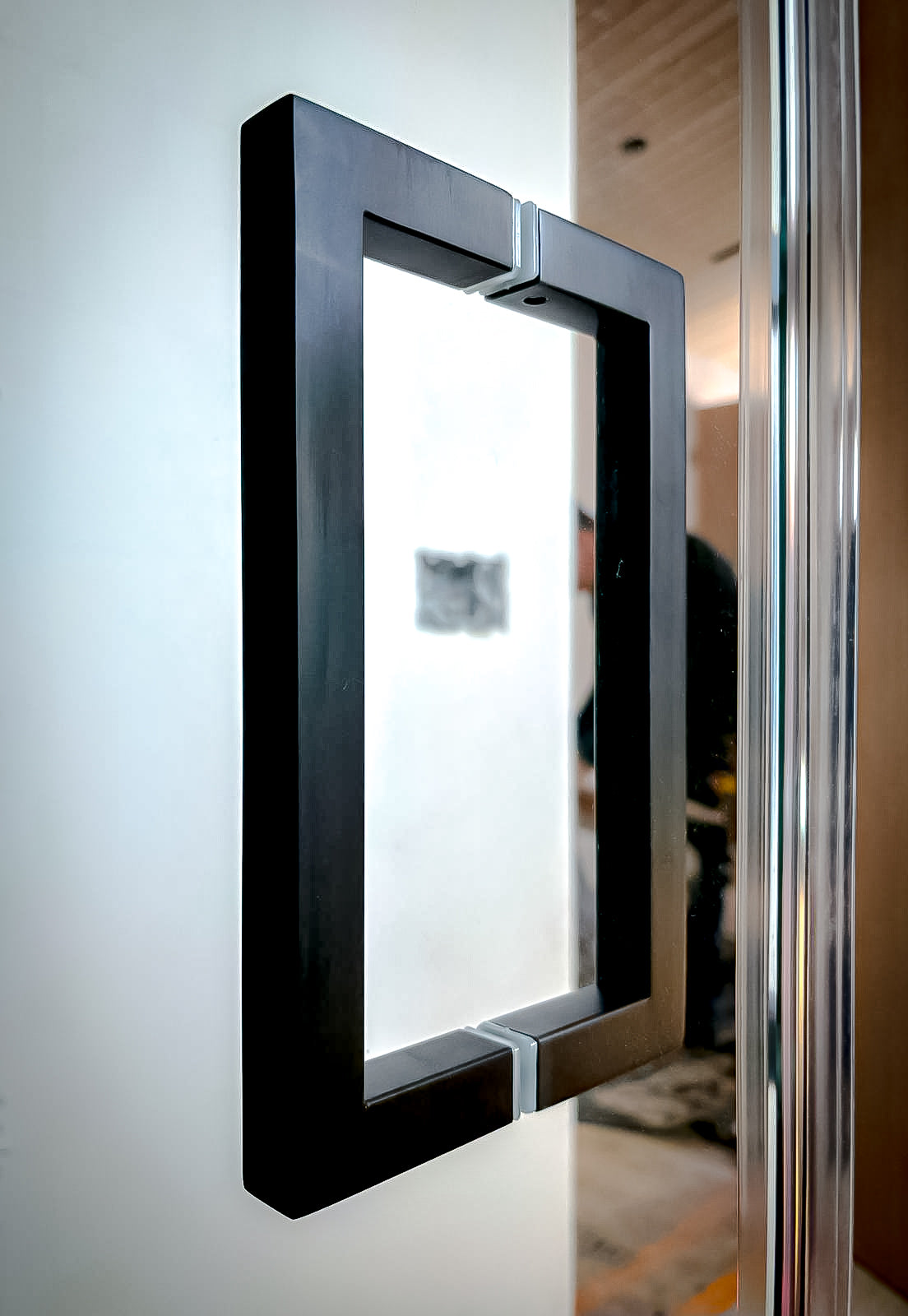 8" Square Style Back-to-Back Handles - For Glass Shower Doors
