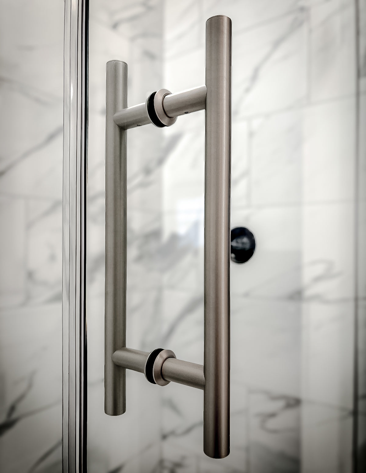 8" Ladder Pull Solid Brass Back to Back Handles - For Glass Shower Doors