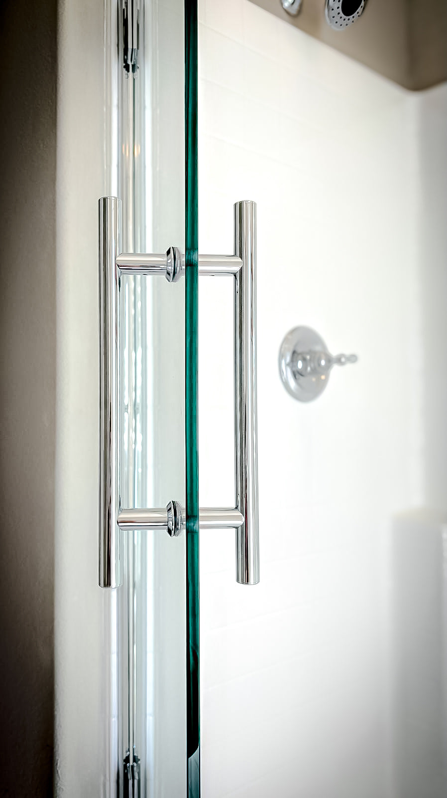 8" Ladder Pull Solid Brass Back to Back Handles - For Glass Shower Doors