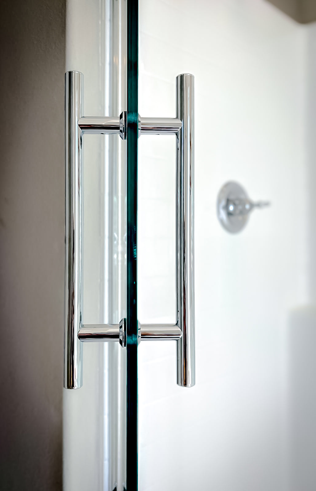 8" Ladder Pull Solid Brass Back to Back Handles - For Glass Shower Doors