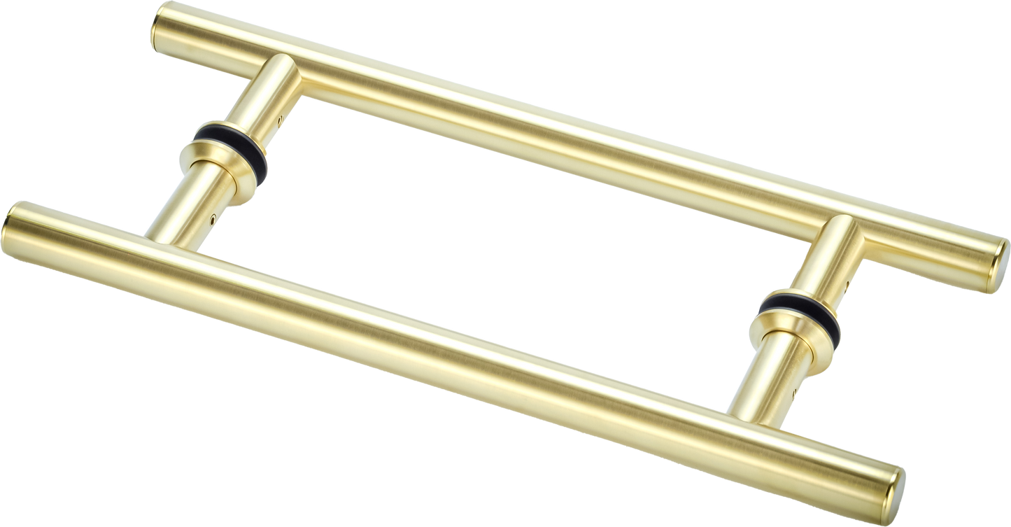 8" Ladder Pull Solid Brass Back to Back Handles - For Glass Shower Doors