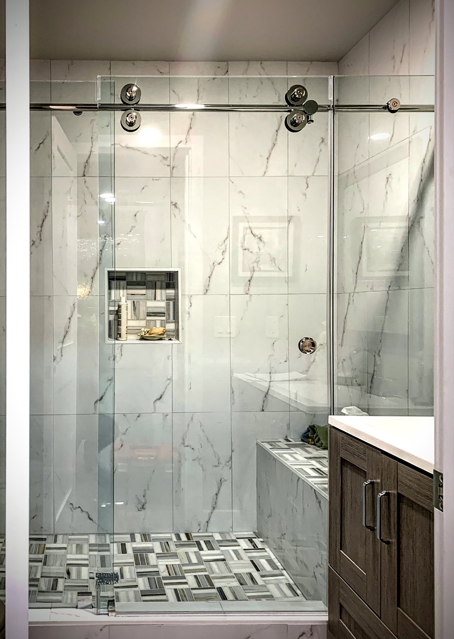 Unovero Series Single Sliding Door Shower Door System