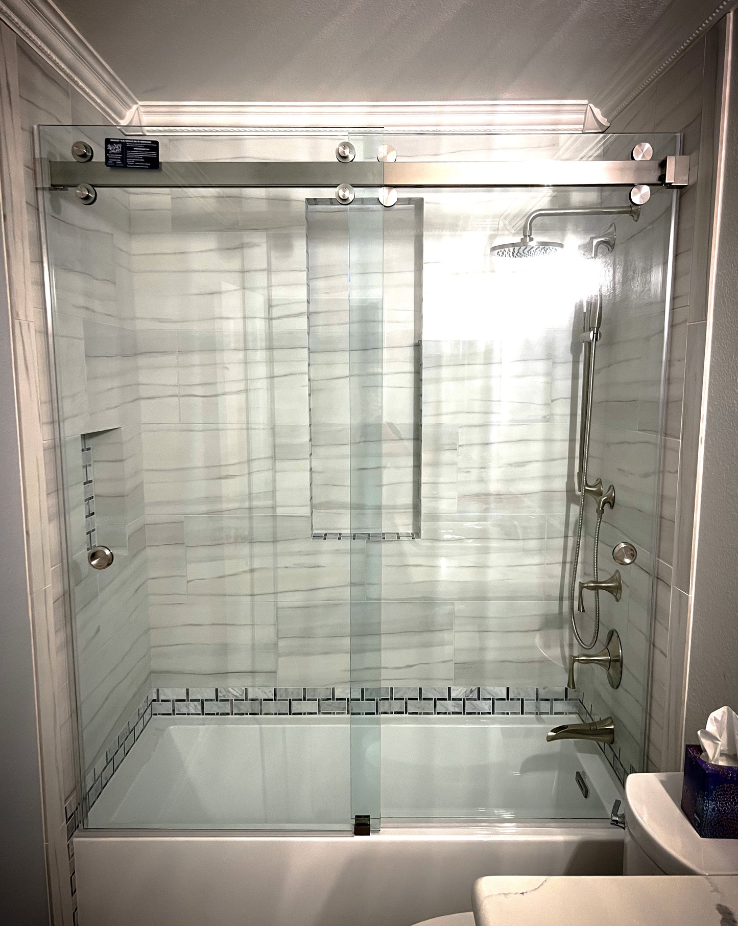 Duovero Series Double Door Sliding Shower Door System