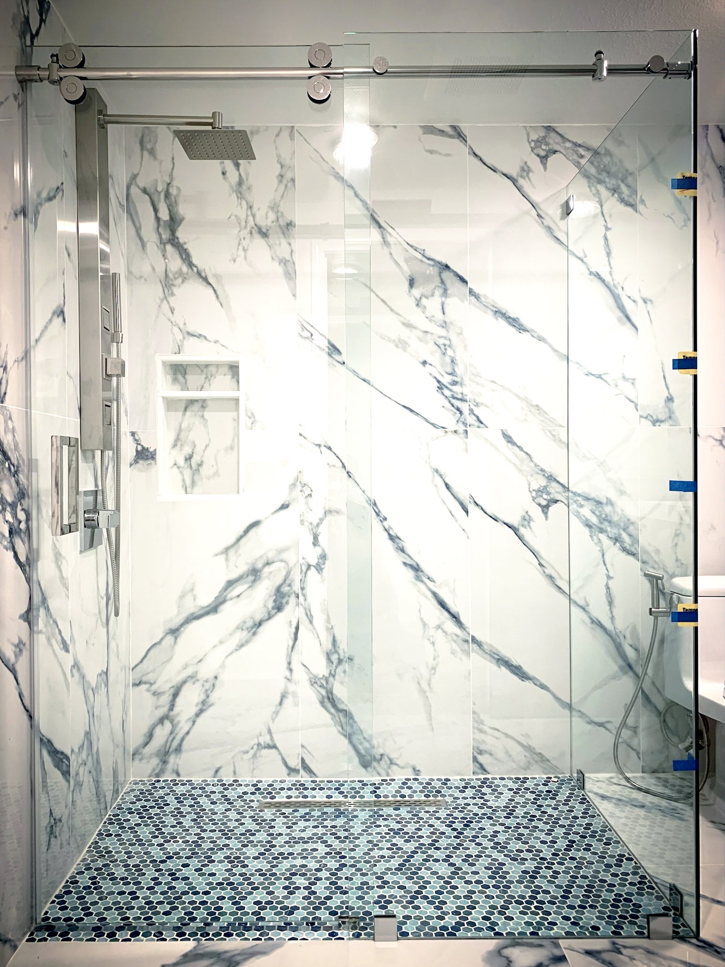 Unovero Series Single Sliding Door Shower Door System