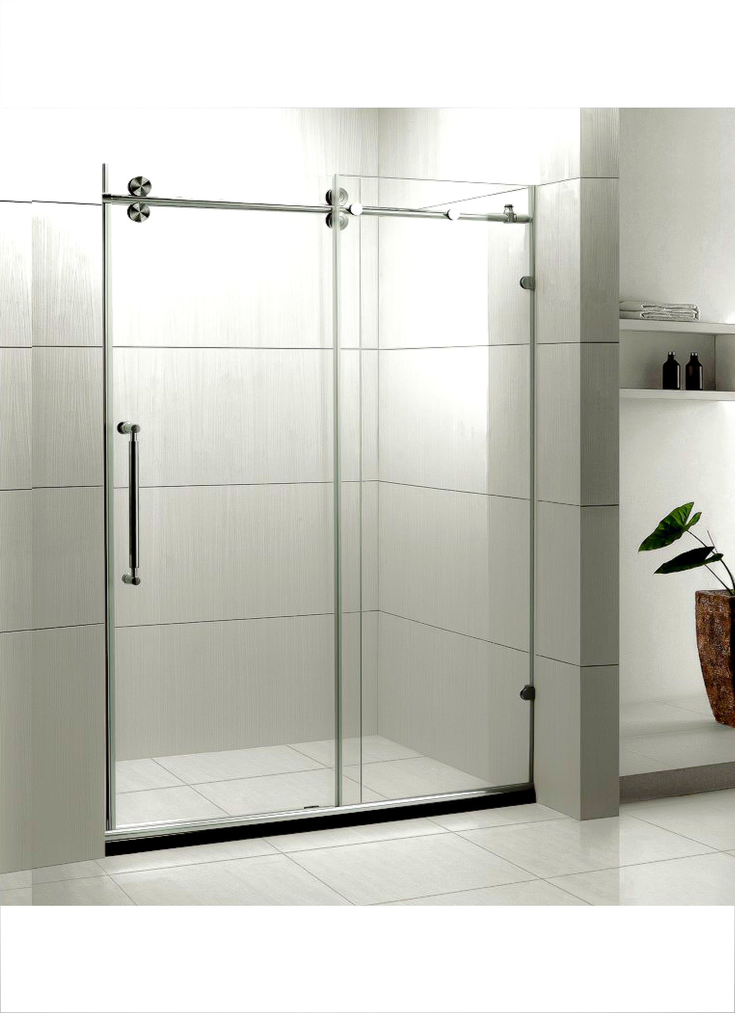 Unovero Series Single Sliding Door Shower Door System